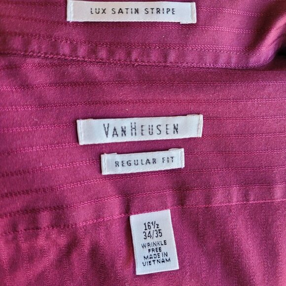 Men's Van Heusen Ultra Wrinkle Free Regular Fit Dress Shirt Sz XL - Picture 8 of 9